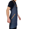 Formteks Boydan Askılı Tokalı Önlük Denim Camel