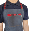 Formteks Boydan Askılı Tokalı Önlük Denim Ekose