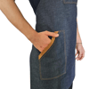 Formteks Boydan Askılı Tokalı Önlük Denim Camel