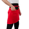 Formteks Siyah-Kırmızı  Garnili  Belden Önlük 