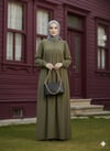 Robalı Tesettür Elbise Yeşil