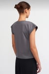 %100 Pamuk Bisiklet Yaka Penye T-shirt