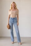 ÖRME NERVÜRLÜ KISA KOLLU CROP BLUZ