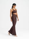Flare Fit İspanyol Paça Tayt Kahverengi 1269