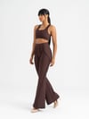 Flare Fit İspanyol Paça Tayt Kahverengi 1269