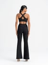 Flare Fit İspanyol Tayt  Siyah Renk 1265