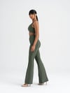 Flare Fit İspanyol Tayt Haki Renk 1266