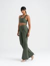 Flare Fit İspanyol Tayt Haki Renk 1266