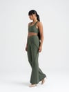 Flare Fit İspanyol Tayt Haki Renk 1266