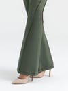 Flare Fit İspanyol Tayt Haki Renk 1266