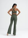 Flare Fit İspanyol Tayt Haki Renk 1266