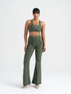 Flare Fit İspanyol Tayt Haki Renk 1266