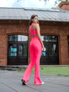 İspanyol Paça Tayt Neon Pembe 451