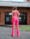 İspanyol Paça Tayt Neon Pembe 451