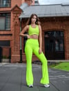 İspanyol Paça Tayt Neon Yeşil 452