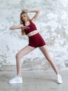 Mini Şort Bordo Renk 5001