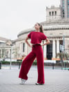 Mumbai Yoga Pantolonu Bordo Renk 448