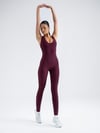 Scrunch But Jumpsuit Mürdüm Renk 3601