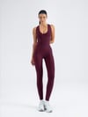 Scrunch But Jumpsuit Mürdüm Renk 3601