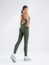 Scrunch Butt Jumpsuit Haki Renk 3603