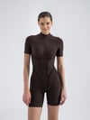Şort Sculpt Line Jumpsuit Kahverengi 3505