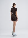 Şort Sculpt Line Jumpsuit Kahverengi 3505