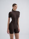 Şort Sculpt Line Jumpsuit Kahverengi 3505