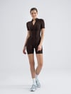 Şort Sculpt Line Jumpsuit Kahverengi 3505