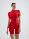 Şort Sculpt Line Jumpsuit Kırmızı Renk 3501