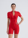 Şort Sculpt Line Jumpsuit Kırmızı Renk 3501