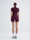 Şort Scuplt Line Jumpsuit Mürdüm Renk 3504