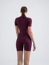 Şort Scuplt Line Jumpsuit Mürdüm Renk 3504