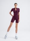 Şort Scuplt Line Jumpsuit Mürdüm Renk 3504