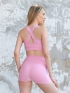 Tek Çapraz Spor Bustiyer Pembe Renk 127