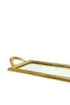 Burgu Desen Döküm Gold Tepsi Dikdörtgen Küçük Boy