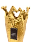 Döküm Gold Atlı Vazo