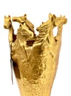 Döküm Gold Atlı Vazo