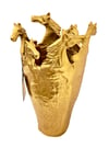 Döküm Gold Atlı Vazo