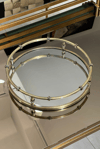 İthal Eskitme Metal Burgu Model Yuvarlak Tepsi