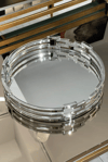 İthal Zincir Metal Silver Yuvarlak Tepsi