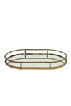 Metal Eskitme Boncuklu Oval Tepsi