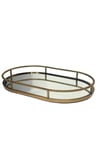 Metal Eskitme Boncuklu Oval Tepsi