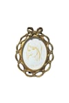 Oval Fiyonk Desen Dekoratif Çerçeve