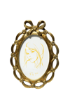 Oval Fiyonk Desen Dekoratif Çerçeve