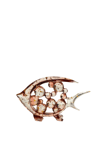 Reçine Gold Benekli Amber Balık Obje