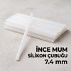 İnce Mum Silikon Çubuğu - 7.4 mm Şeffaf - 1 Kilogram