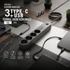 Termal Akım Korumalı 4 Prizli USB Girişli Uzatma Kablosu