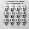V for Vendetta Maskesi - 12'li Paket - Plastik