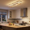 1434-02 Massive 60cm Armatür (3 Renk Led+Kumandasız) Meşe Renk