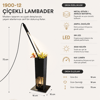 1900-12 Çiçekli Lambader L160*W160*H720